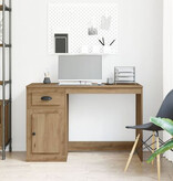VidaXL Bureau met opbergruimte 50x115x75 cm hout artisanaal eiken