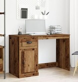 VidaXL Bureau met opbergruimte 50x115x75 cm bewerkt hout zwart eiken