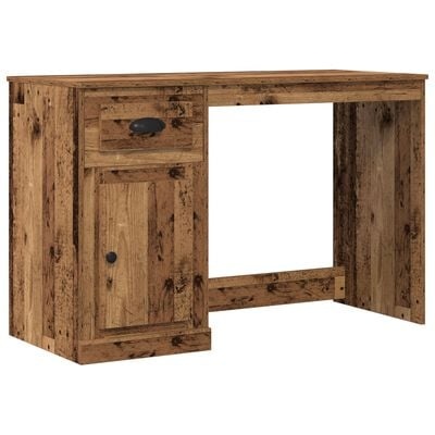 VidaXL Bureau met opbergruimte 50x115x75 cm bewerkt hout zwart eiken