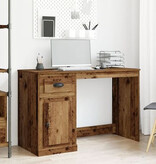 VidaXL Bureau met opbergruimte 50x115x75 cm bewerkt hout zwart eiken