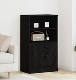 VidaXL Hoge kast 60x35,5x103,5 cm bewerkt hout zwart eikenkleurig