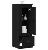 VidaXL Hoge kast 36x35,5x103,5 cm bewerkt hout zwart eikenkleurig