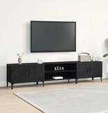 VidaXL Tv-meubel 180x31,5x40 cm bewerkt hout zwart eikenkleurig