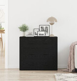 VidaXL Dressoir 33x80x70 cm bewerkt hout zwart eikenkleurig