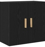 VidaXL Zwarte Eiken Wandkast - 60x30x60 cm, Gemaakt van Bewerkt Hout