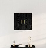 VidaXL Zwarte Eiken Wandkast - 60x30x60 cm, Gemaakt van Bewerkt Hout