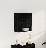 VidaXL Wandkast Zwart Eiken 60x30x70 cm Gelaagd Hout