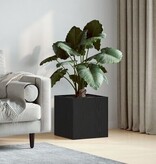 VidaXL Plantenbak 40x40x40 cm bewerkt hout zwart eikenkleurig