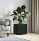 VidaXL Plantenbak 40x40x40 cm bewerkt hout zwart eikenkleurig