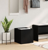 VidaXL Plantenbak 40x40x40 cm bewerkt hout zwart eikenkleurig