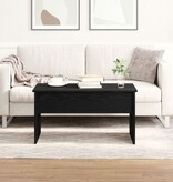VidaXL Zwarte Eiken Salontafel - 80 x 50.5 x 41.5 cm