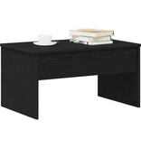 VidaXL Zwarte Eiken Salontafel - 80 x 50.5 x 41.5 cm