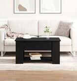 VidaXL Zwarte Eiken Tafel 79x49x41 cm Gemaakt van Engineered Wood