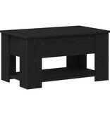 VidaXL Zwarte Eiken Tafel 79x49x41 cm Gemaakt van Engineered Wood