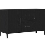 VidaXL Zwarte Eikenhouten Dressoir - 100 x 36 x 60 cm - Gemaakt van Gefabriceerd Hout