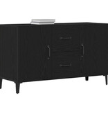 VidaXL Zwarte Eikenhouten Dressoir - 100 x 36 x 60 cm - Gemaakt van Gefabriceerd Hout