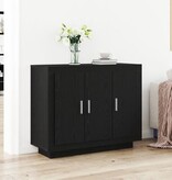 VidaXL Dressoir 92x35x75 cm bewerkt hout zwart eikenkleurig