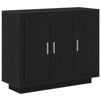 VidaXL Dressoir 92x35x75 cm bewerkt hout zwart eikenkleurig