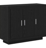 VidaXL Dressoir 92x35x75 cm bewerkt hout zwart eikenkleurig