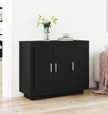 VidaXL Dressoir 92x35x75 cm bewerkt hout zwart eikenkleurig
