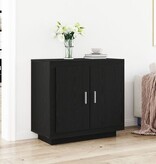 VidaXL Dressoir 80x40x75 cm bewerkt hout zwart eikenkleurig