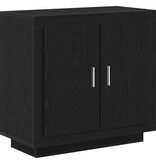 VidaXL Dressoir 80x40x75 cm bewerkt hout zwart eikenkleurig