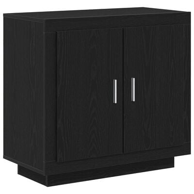 VidaXL Dressoir 80x40x75 cm bewerkt hout zwart eikenkleurig