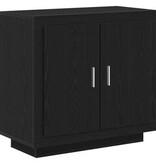 VidaXL Dressoir 80x40x75 cm bewerkt hout zwart eikenkleurig