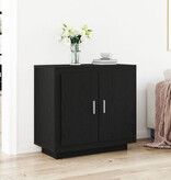 VidaXL Dressoir 80x40x75 cm bewerkt hout zwart eikenkleurig