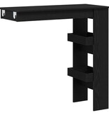 VidaXL Wandbar Tafel - Zwart Eiken - 102x55x103.5 cm - Gemaakt van Bewerkt Hout