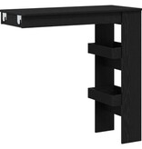 VidaXL Wandbar Tafel - Zwart Eiken - 102x55x103.5 cm - Gemaakt van Bewerkt Hout