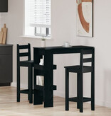 VidaXL Wandbar Tafel - Zwart Eiken - 102x55x103.5 cm - Gemaakt van Bewerkt Hout