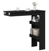 VidaXL Wandbar Tafel - Zwart Eiken - 102x55x103.5 cm - Gemaakt van Bewerkt Hout