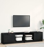 VidaXL Tv-meubels 2 st 80x35x36,5 cm bewerkt hout zwart eikenkleurig