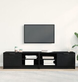 VidaXL Tv-meubels 2 st 80x35x36,5 cm bewerkt hout zwart eikenkleurig
