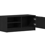 VidaXL Tv-meubel 80x35x36,5 cm bewerkt hout zwart eikenkleurig