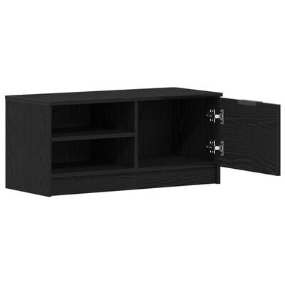 VidaXL Tv-meubel 80x35x36,5 cm bewerkt hout zwart eikenkleurig