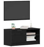 VidaXL Tv-meubel 80x35x36,5 cm bewerkt hout zwart eikenkleurig