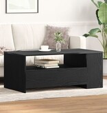 VidaXL Zwarte Eikenhouten Salontafel 102x55x43.5 cm Gemaakt van Engineered Wood