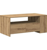 VidaXL Salontafel - Artisan Eiken - 102x55x43,5 cm - Gemaakt van Verwerkt Hout