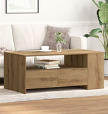 VidaXL Salontafel - Artisan Eiken - 102x55x43,5 cm - Gemaakt van Verwerkt Hout