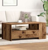 VidaXL Salontafel 102x55x43,5 cm bewerkt hout oud houtkleurig