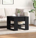 VidaXL Zwarte Eikenhouten Salontafel 55,5x55x45 cm Gemaakt van Bewerkt Hout