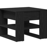 VidaXL Zwarte Eikenhouten Salontafel 55,5x55x45 cm Gemaakt van Bewerkt Hout