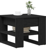 VidaXL Zwarte Eikenhouten Salontafel 55,5x55x45 cm Gemaakt van Bewerkt Hout