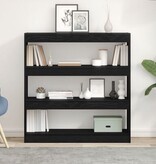 VidaXL Boekenkast/kamerverdeler 100x30x103cm bewerkt hout zwart eiken