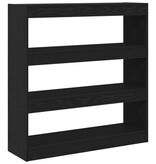 VidaXL Boekenkast/kamerverdeler 100x30x103cm bewerkt hout zwart eiken