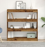 VidaXL Boekenkast/Room Divider - Rustiek Hout - 100x30x103cm - Geengineerd Hout