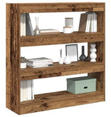 VidaXL Boekenkast/Room Divider - Rustiek Hout - 100x30x103cm - Geengineerd Hout