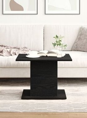 VidaXL Salontafel 55,5x55,5x40 cm bewerkt hout zwart eikenkleurig